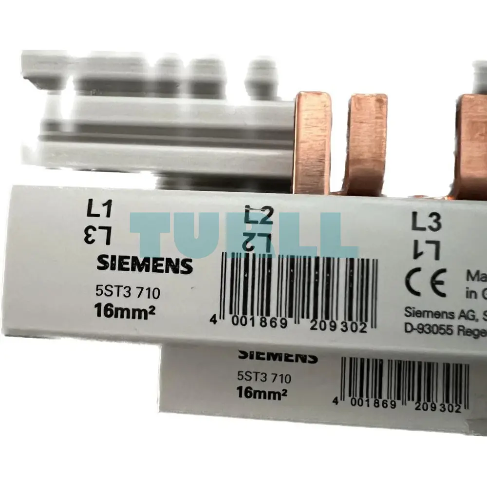 Siemens 5ST3710 Pin Busbar Touch-Safe, 16 mm², 3-Phase, 1016 mm Cuttable Busbar Original Brand New 2 Siemens 5ST3710 Pin Busbar Touch-Safe, 16 mm², 3-Phase, 1016 mm Cuttable Busbar