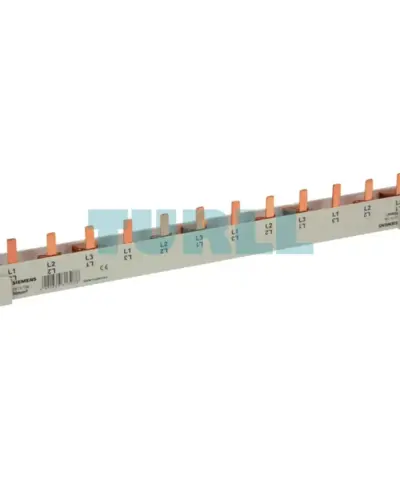 Siemens 5ST3738 Pin Busbar, Touch-Safe, 10 mm², 3-Phase, 214 mm, Cuttable with End Caps