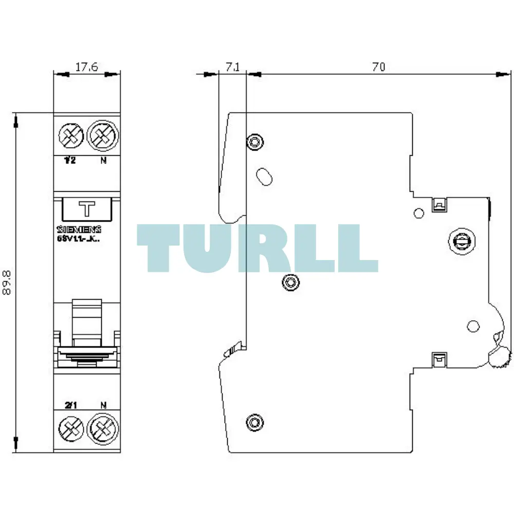Siemens 5SV1316-7KK04 RCBO Compact 1MW, 1-Pole+N, 6 kA, Type A, 30 mA, C4 Original Brand New 3 Siemens 5SV1316-7KK04 RCBO Compact 1MW, 1-Pole+N, 6 kA, Type A, 30 mA, C4