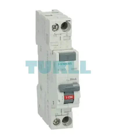 Siemens 5SV1316-7KK06 RCBO Compact 1-Pole+N, 6 kA, Type A, 30 mA, C6