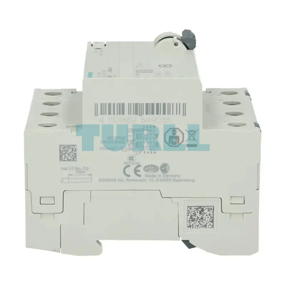 Siemens 5SV3646-4 Residual Current Operated Circuit Breaker, 4-Pole, Type B, 63A, 300mA Original Brand New 2 Siemens 5SV3646-4 Residual Current Operated Circuit Breaker, 4-Pole, Type B, 63A, 300mA