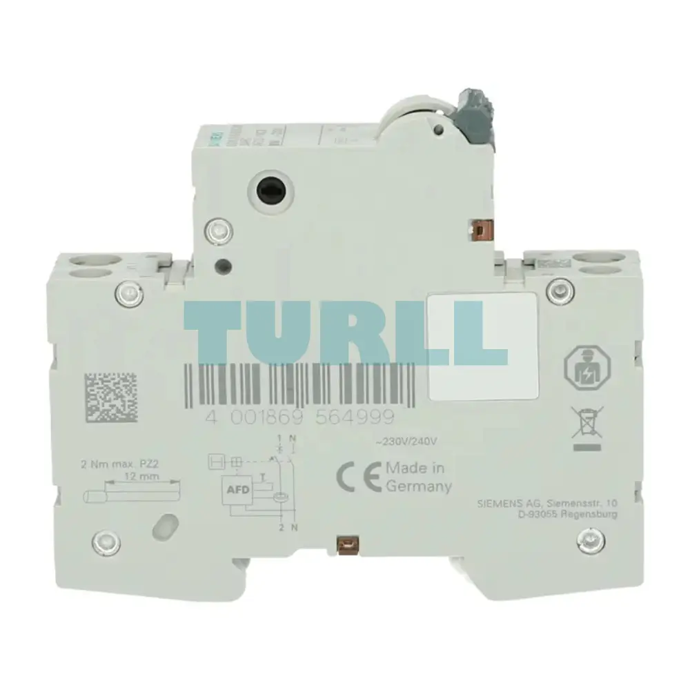 Siemens 5SV6016-7KK06 AFDD-MCB Combination 230V, 6kA, 1+N, C, 6A Compact (1MW) Original Brand New 5 Siemens 5SV6016-7KK06 AFDD-MCB Combination 230V, 6kA, 1+N, C, 6A Compact (1MW)
