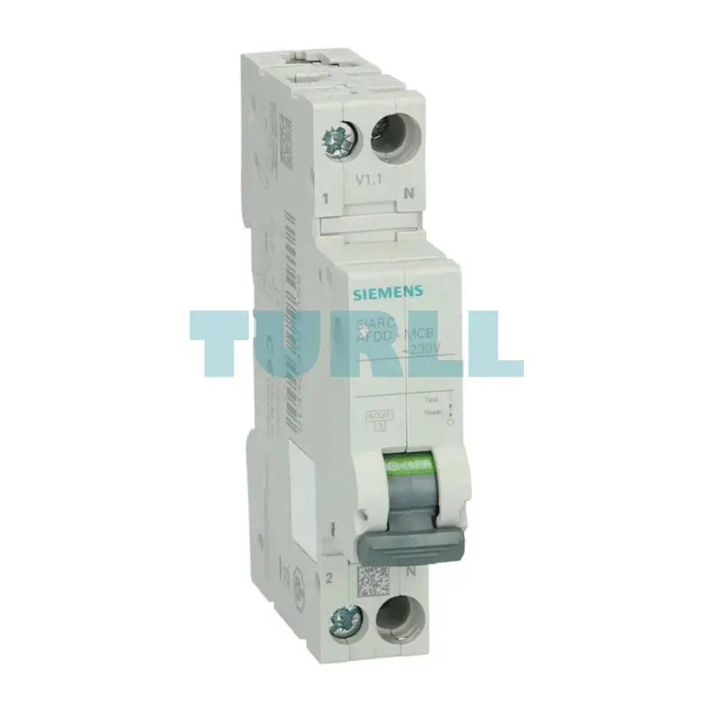 Siemens 5SV6016-7KK25 AFDD-MCB Combination 230V, 6kA, 1+N C-Curve, 25A Compact (1MW)