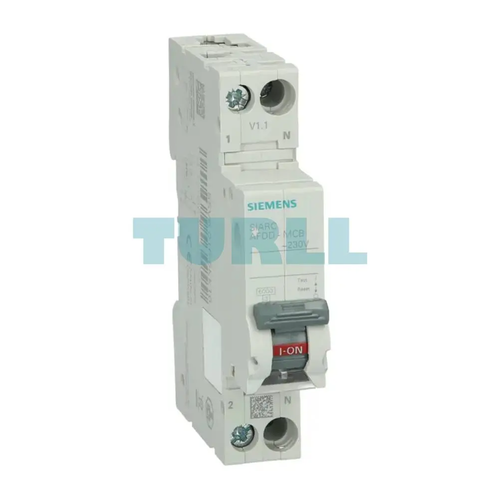 Siemens 5SV6016-7KK25 AFDD-MCB Combination 230V, 6kA, 1+N C-Curve, 25A Compact (1MW)