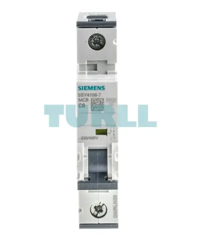 Siemens 5SY4106-7 Miniature Circuit Breaker 6A, 1-Pole, C Type, 230/400V, 10kA