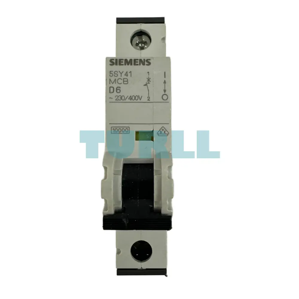 Siemens 5SY4106-8 Miniature Circuit Breaker 1-Pole, 6A, Type D, 10kA