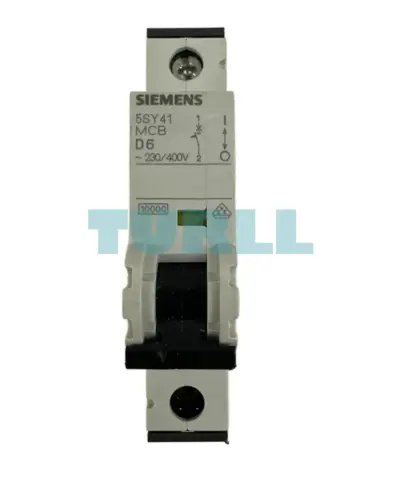 Siemens 5SY4106-8 Miniature Circuit Breaker 1-Pole, 6A, Type D, 10kA