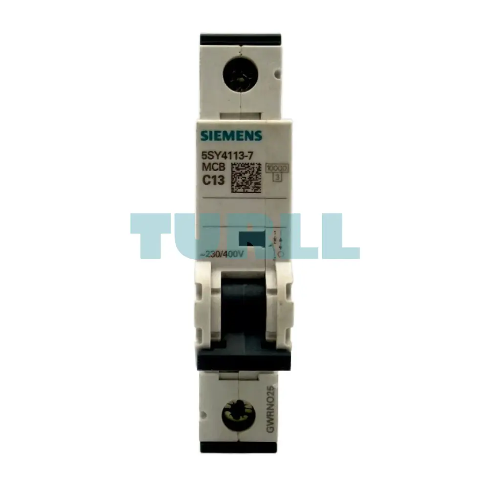 Siemens 5SY4113-7 Miniature Circuit Breaker 1-Pole, C Curve, 13A, 230/400V, 10kA, D70mm