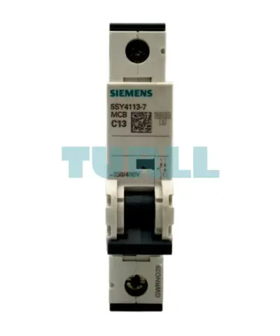Siemens 5SY4113-7 Miniature Circuit Breaker 1-Pole, C Curve, 13A, 230/400V, 10kA, D70mm
