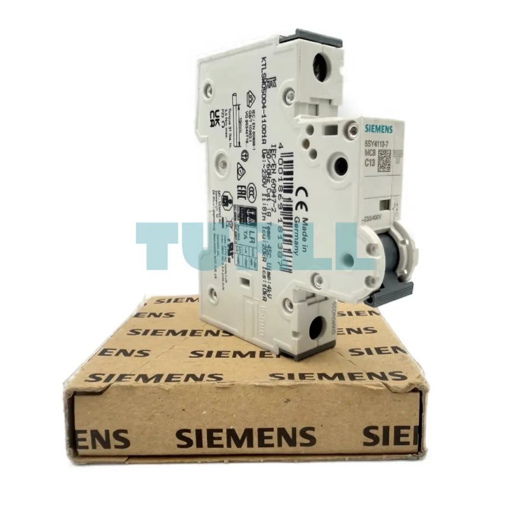 Siemens 5SY4113-7 Miniature Circuit Breaker 1-Pole, C Curve, 13A, 230/400V, 10kA, D70mm