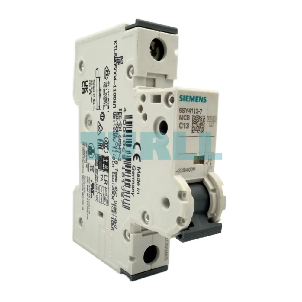 Siemens 5SY4113-7 Miniature Circuit Breaker 1-Pole, C Curve, 13A, 230/400V, 10kA, D70mm