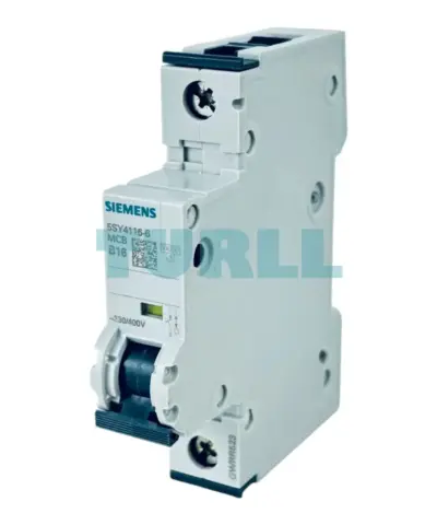 Siemens 5SY4116-6 Miniature Circuit Breaker, 1-Pole, 16A, B-Curve, 230/400V, 10kA