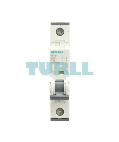 Siemens 5SY4118-7 Miniature Circuit Breaker 230/400V, 10kA, 1-Pole, 15A, Type C, D=70mm