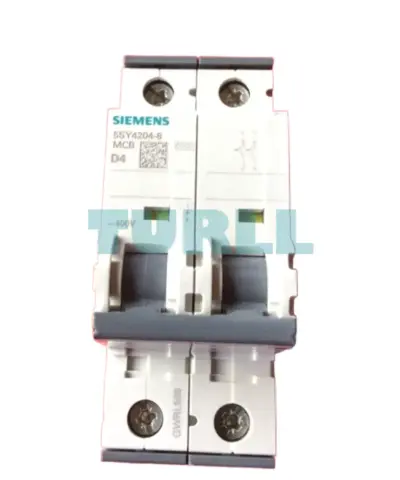 Siemens 5SY4204-8 Miniature Circuit Breaker 4A, 2-Pole, D-Curve, 10kA, 400V