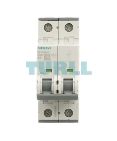 Siemens 5SY4206-7 Miniature Circuit Breaker, 2-Pole, 6A, 400V, 10kA C Curve