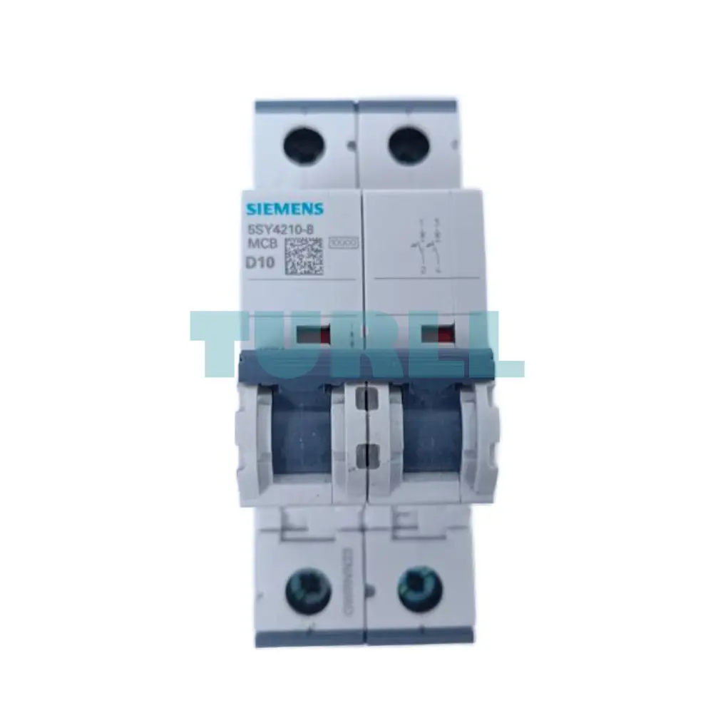 Siemens 5SY4210-8 Miniature Circuit Breaker 10A, 2-Pole, 10kA, Type D, 400V