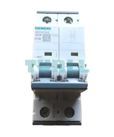 Siemens 5SY4216-8 Miniature Circuit Breaker 400 V, 10kA, 2-Pole, 16A, Type D, 70mm