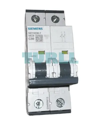 Siemens 5SY4230-7 Miniature Circuit Breaker 400V, 10kA, 2-Pole C 30A
