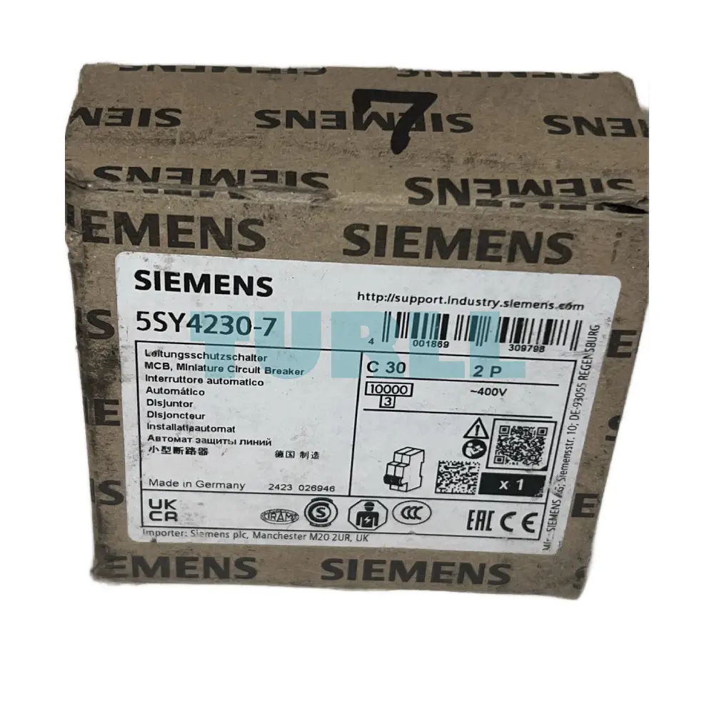 Siemens 5SY4230-7 Miniature Circuit Breaker 400V, 10kA, 2-Pole C 30A
