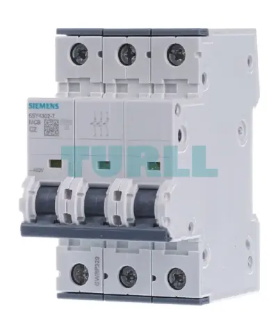 Siemens 5SY4302-7 SENTRON Miniature Circuit Breaker, 3-Pole, 2A, 10kA, Type C, 400V