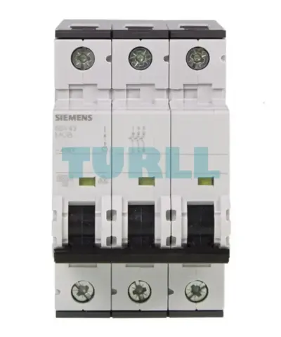 Siemens 5SY4306-7 Miniature Circuit Breaker, 3-Pole, 6A, Type C, 400V, 10kA