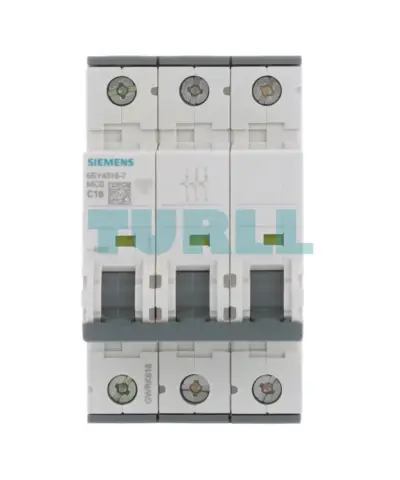 Siemens 5SY4316-7 Miniature Circuit Breaker, 3-Pole, 16A, 400V, 10kA, Type C