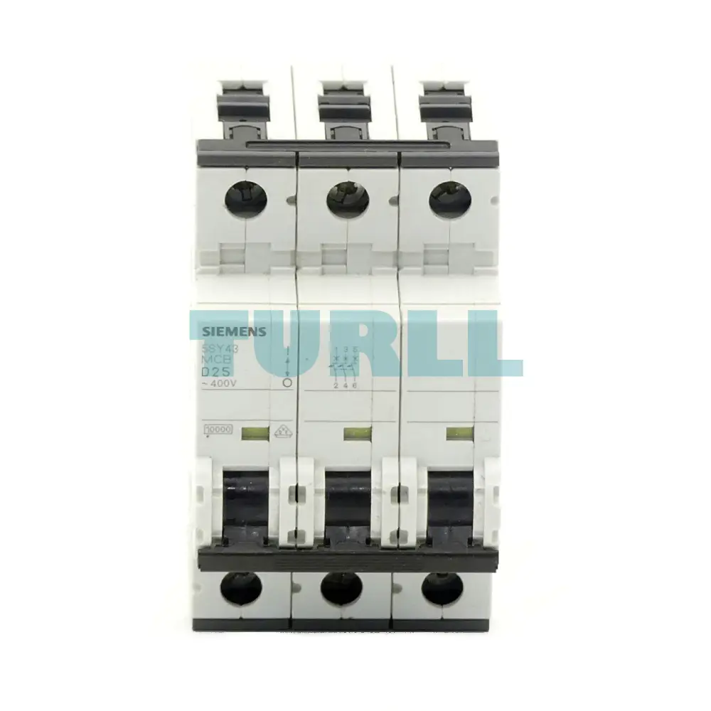 Siemens 5SY4325-8 Miniature Circuit Breaker 3-Pole, 25A, Type D, 10kA, 400V