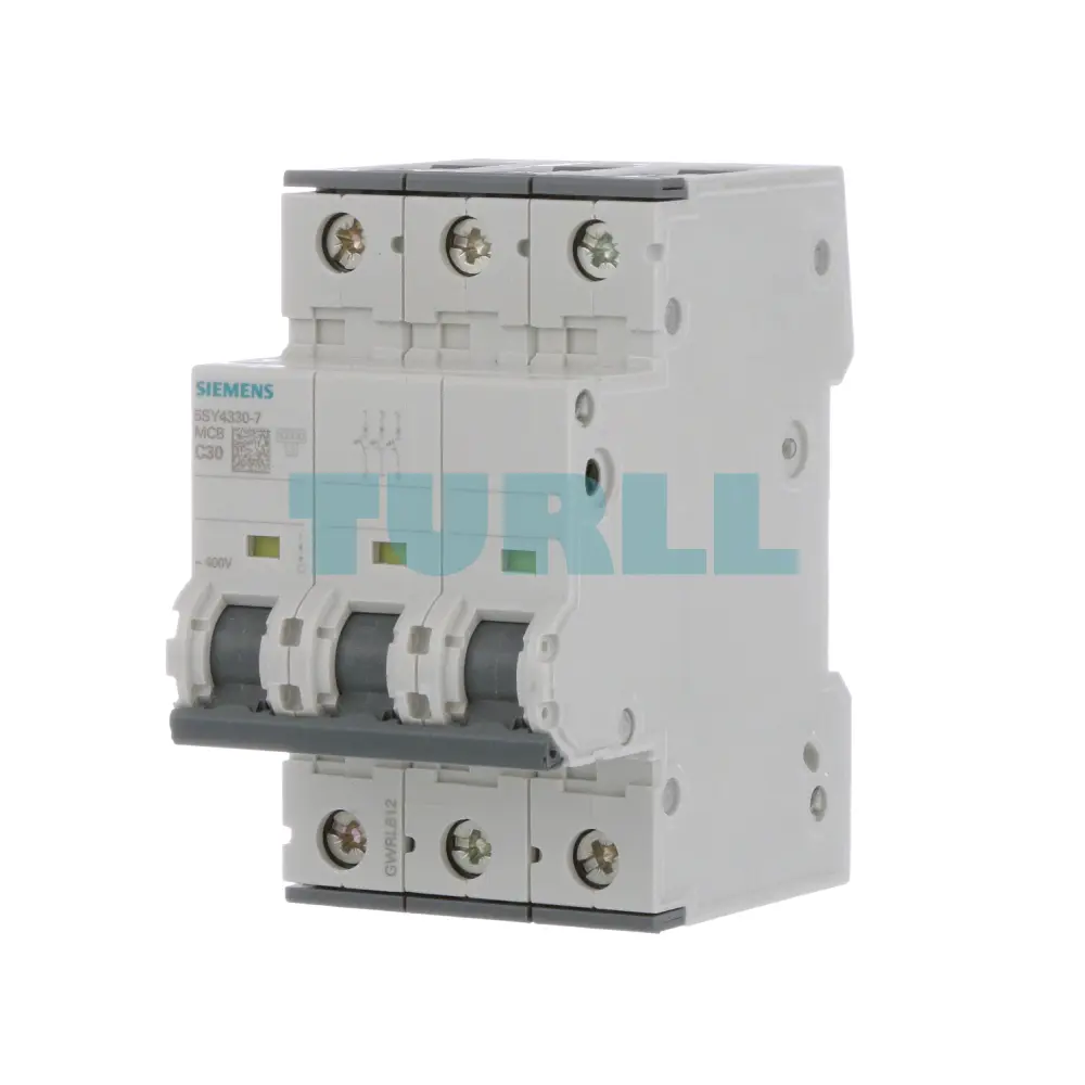 Siemens 5SY4330-7 Miniature Circuit Breaker 3-Pole, 30A, 400V, 10kA, Type C