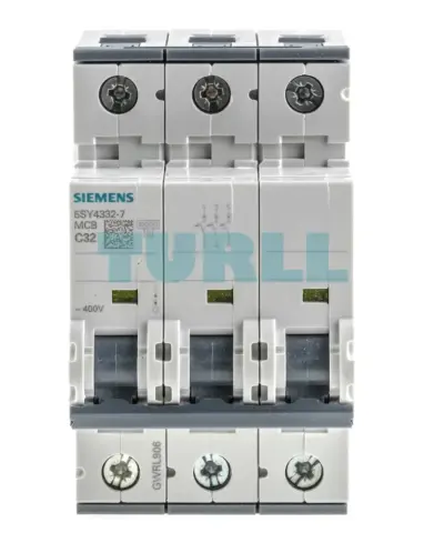 Siemens 5SY4332-7 Miniature Circuit Breaker, 400V, 10kA, 3-Pole, Type C, 32A, 70mm