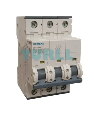 Siemens 5SY4335-7 Miniature Circuit Breaker 3-Pole, 35A, C-Curve, 10kA, 400V