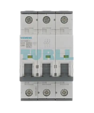 Siemens 5SY4350-7 Miniature Circuit Breaker 3-Pole, C-Curve, 50A, 10kA, 400V