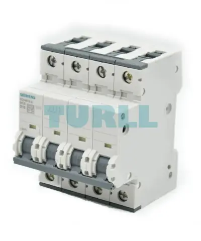 Siemens 5SY4616-8 Miniature Circuit Breaker 400V, 10kA, 3+N-Pole, 16A, D Type (70mm)