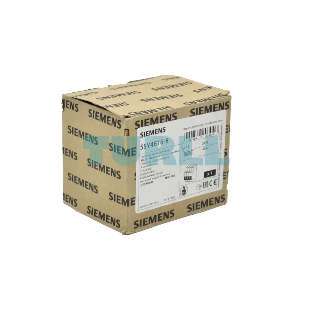 Siemens 5SY4616-8 Miniature Circuit Breaker 400V, 10kA, 3+N-Pole, 16A, D Type (70mm)