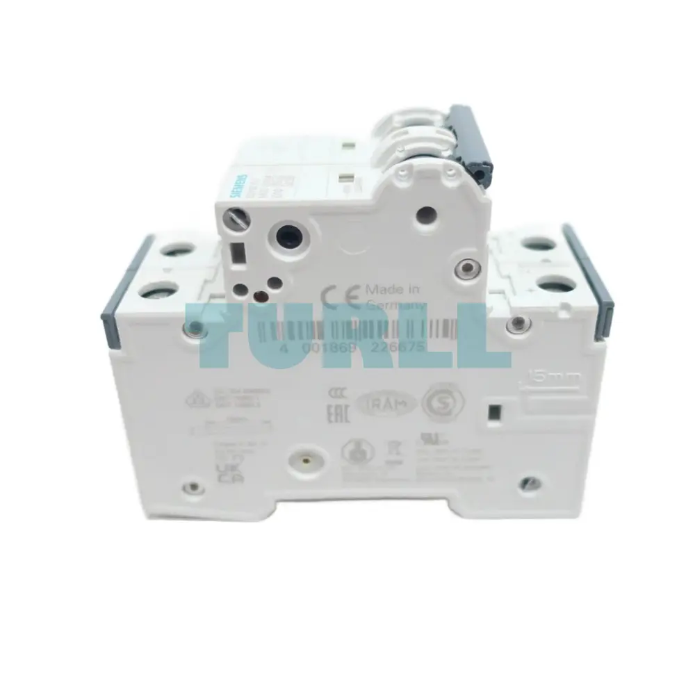 Siemens 5SY5210-7 Universal Circuit Breaker 2-Pole, 10A, C-Characteristic, 440V DC / 400V AC, 10kA
