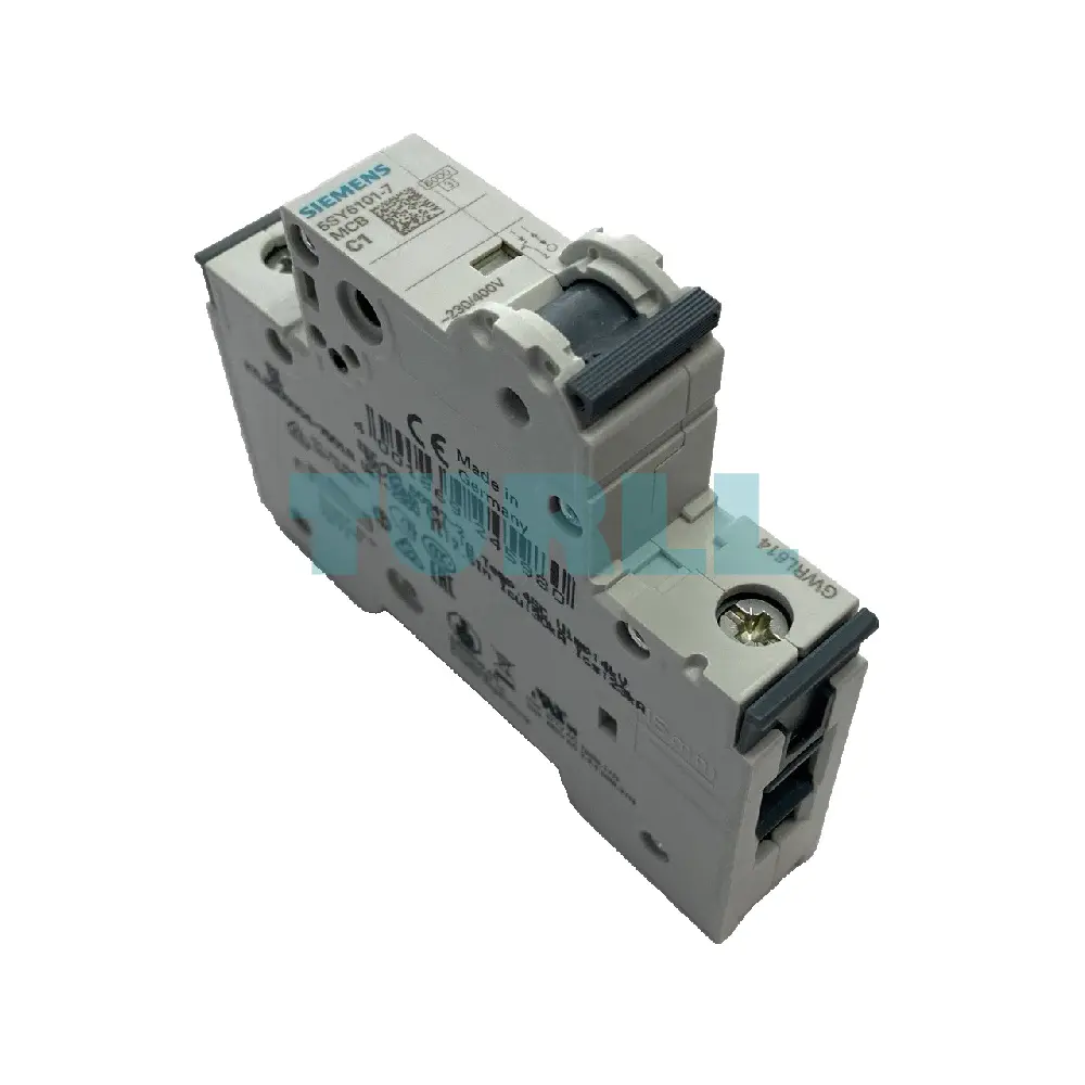 Siemens 5SY6101-7 Miniature Circuit Breaker 1-Pole, 1A, C-Curve, 6kA