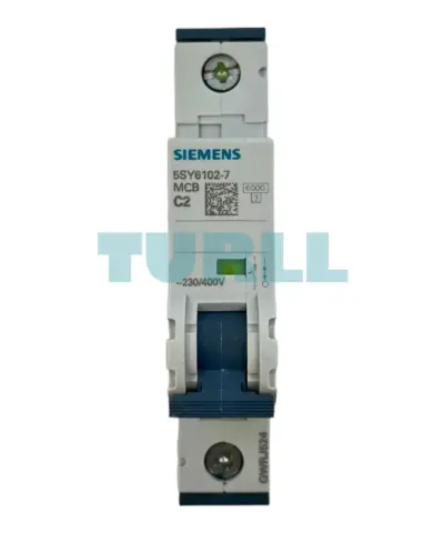 Siemens 5SY6102-7 Miniature Circuit Breaker 230/400V 6kA, 1-Pole, C Curve, 2A