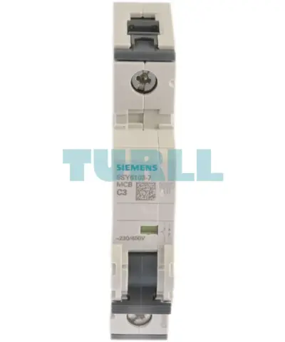 Siemens 5SY6103-7 Miniature Circuit Breaker 230/400V, 6kA, 1-Pole C 3A, D=70mm