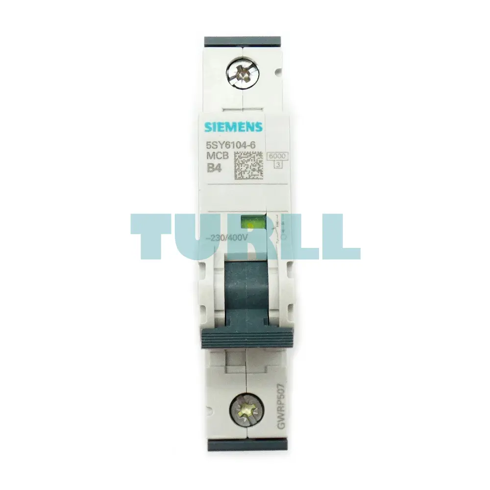 Siemens 5SY6104-6 Miniature Circuit Breaker 4A, 1-Pole, B-Curve, 6kA, 230/400V