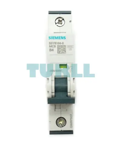 Siemens 5SY6104-6 Miniature Circuit Breaker 4A, 1-Pole, B-Curve, 6kA, 230/400V