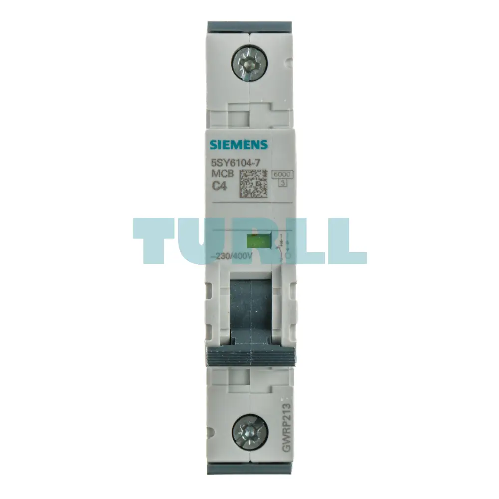 Siemens 5SY6104-7 Miniature Circuit Breaker 1-Pole, 4A, Type C, 6kA