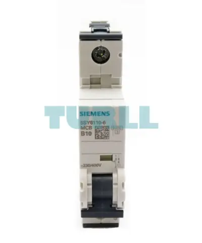 Siemens 5SY6110-6 Miniature Circuit Breaker 230/400V, 6kA, 1-Pole, B Curve, 10A, 70mm