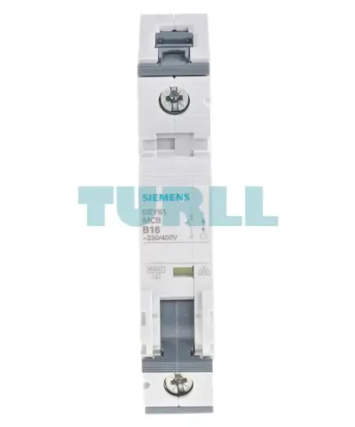 Siemens 5SY6116-6 Miniature Circuit Breaker 230/400V 6kA, 1-Pole, B Curve, 16A