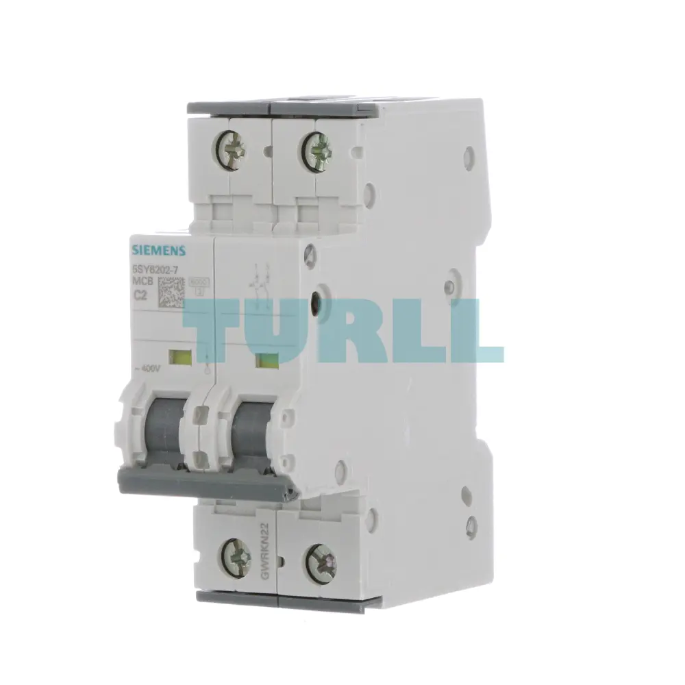 Siemens 5SY6202-7 Miniature Circuit Breaker 2-Pole, 2A, C-Type, 400V, 6kA