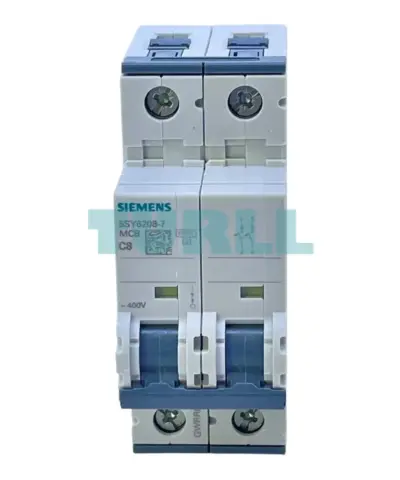 Siemens 5SY6208-7 Miniature Circuit Breaker 400 V, 6kA, 2-Pole, 8A, C Curve