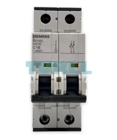 Siemens 5SY6216-7 Miniature Circuit Breaker 2-Pole, C Curve, 16A, 6kA, 400V