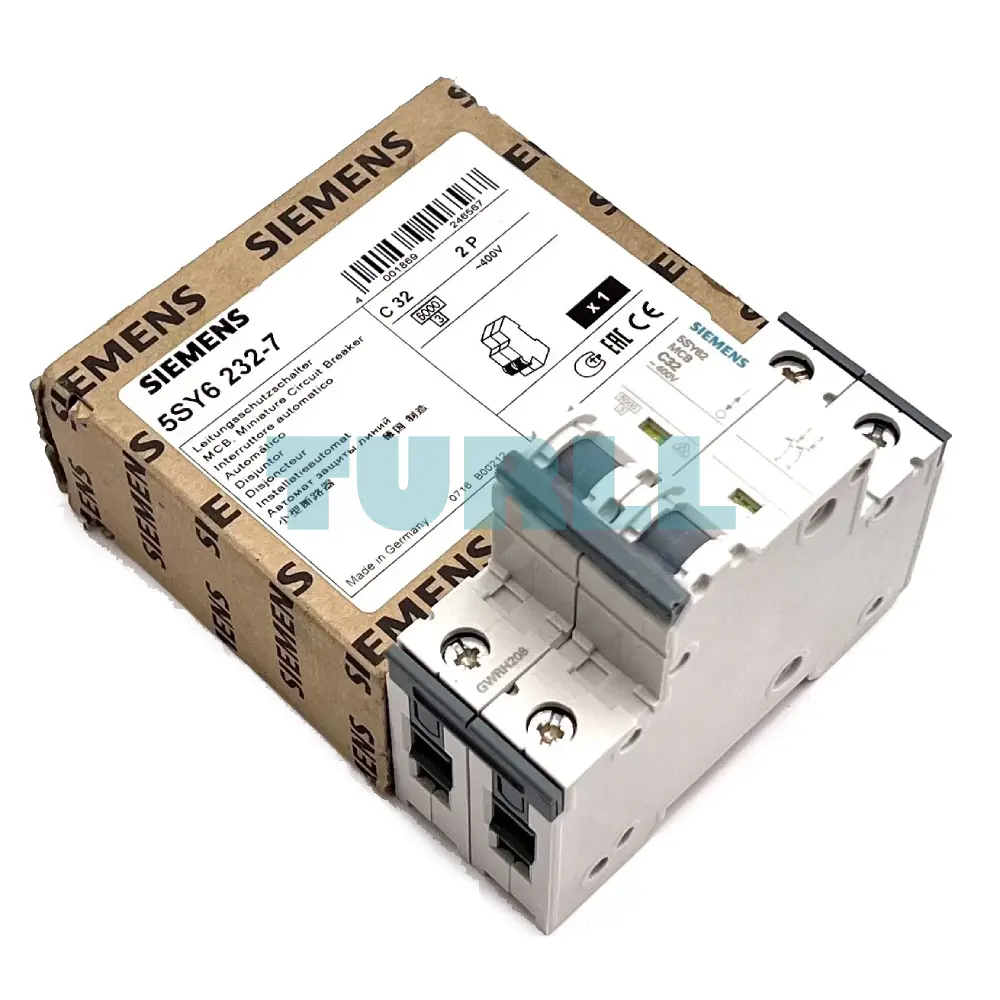 Siemens 5SY6232-7 Miniature Circuit Breaker 32A, 2-Pole, C-Curve, 6kA, 400V