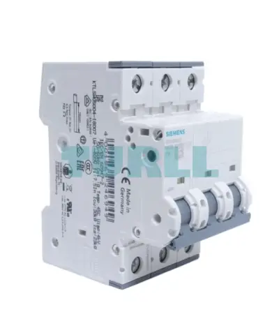 Siemens 5SY6304-7 Miniature Circuit Breaker 400 V, 6kA, 3‑Pole, C‑Type, 4A, D=70 mm