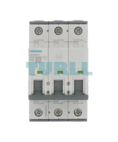Siemens 5SY6310-7 Miniature Circuit Breaker 3-Pole, 10A, 400V, 6kA, C-Characteristic
