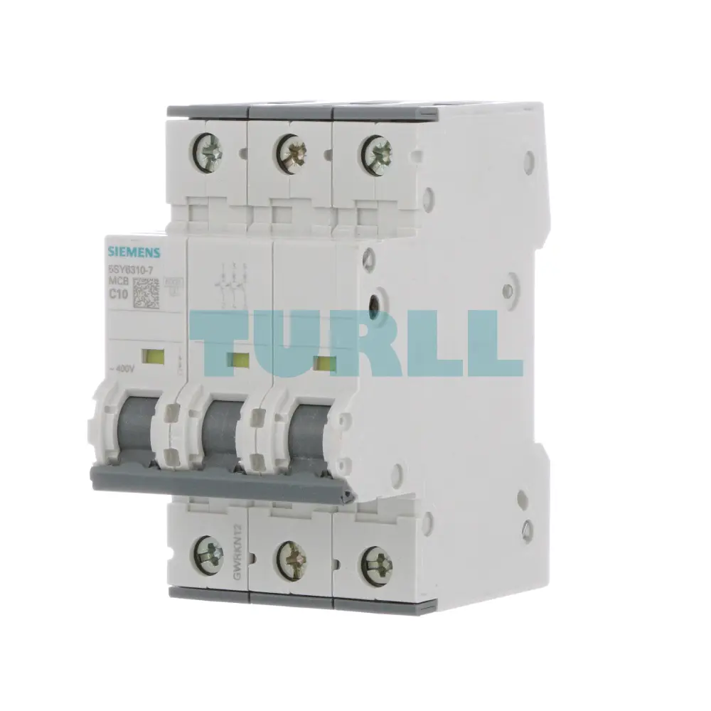 Siemens 5SY6310-7 Miniature Circuit Breaker 3-Pole, 10A, 400V, 6kA, C-Characteristic