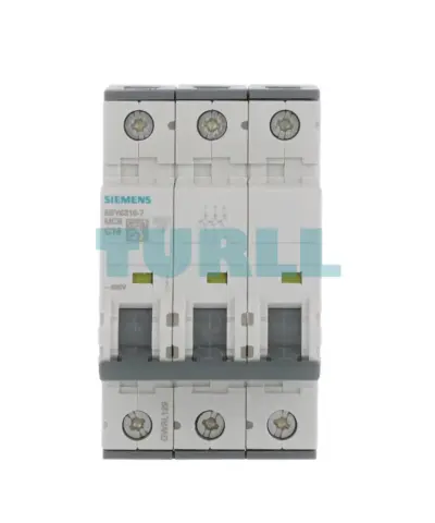 Siemens 5SY6316-7 Miniature Circuit Breaker 3-Pole, 16A, Type C, 6kA, 400V